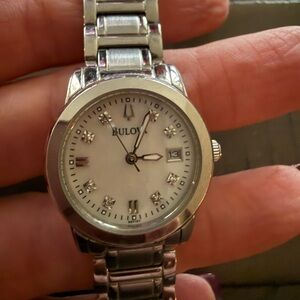 Bulova Silver Timepiece with White Face
